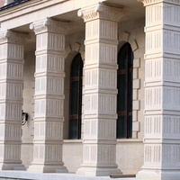 PAIA STONE Matériaux de construction en pierre calcaire beige au design moderne, dalle de revêtement mural extérieur poli pour usage extérieur d'hôtel