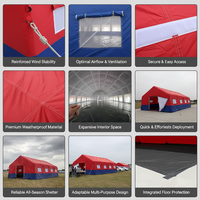 Tente d'urgence gonflable en PVC de haute qualité, grande taille, double couche, imperméable 3000 mm, pour secours médical et incendie, automatique et rapide