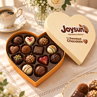 Boîte cadeau personnalisée en gros avec couvercle en forme de cœur, plateau alvéolé de qualité alimentaire, emballage pour chocolats et bonbons de la Saint-Valentin