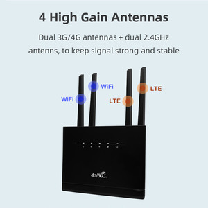 2024 mô hình mới nhất 4 cổng WAN/LAN OEM 4 gam CPE Router với thẻ Sim 2.4 Gam wifi 4 gam Router wifi 4 ăng ten tùy chỉnh Router - Product Image 6