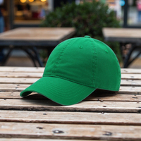 Casquette de baseball en coton peigné de haute qualité, lavée à l'eau, couleur unie, douce, 6 panneaux, respirante, imperméable, broderie machine, marque tendance