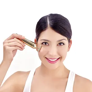 Lifting Salon Machine Care Face 24K Golden Puls Facial Massager Goud Vibrerende Energie Handheld Massage Beauty Bar
