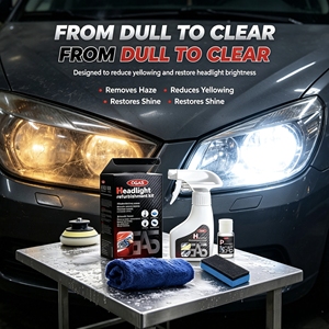 Kit di Restauro <span class=keywords><strong>Fari</strong></span> Auto, <span class=keywords><strong>Spray</strong></span> Lucidante Liquido per Rimuovere Graffi, Ingiallimento e Ossidazione, Strumento per Pulizia e Lucidatura - Product Image 1