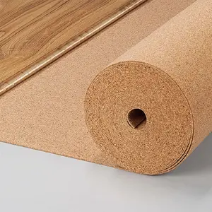 LEECORK Custom 1-6mm Thickness Cork Underlayment Rolls Eco Cork Underlayment Natural Cork Rolls