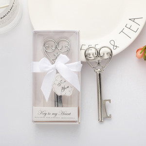 European American Creative Key Shape Bottle Opener Zinc Alloy Portable <b>Beer</b> Opener With Heart Design For Gift - Product Image 4
