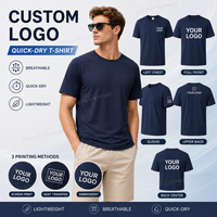 T-shirt de course en maille 100 % polyester respirant à séchage rapide, vierge, personnalisable avec logo, pour événements d'entreprise – Vente en gros
