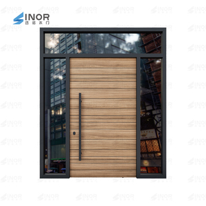 ประตูไม้สัก48นิ้วและไม้อัดประตูด้านนอกกันน้ำดีไซน์ประตูหลักสำหรับใช้งานกลางแจ้งและห้องนั่งเล่น - Product Image 5