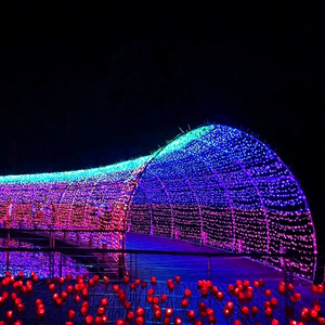 Creative 3D LED Christmas Tunnel Motif <b>Light</b> Installation for Commercial Plaza Outdoor Festival Decoration - Product Image 1
