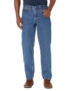 <span class=keywords><strong>Jean</strong></span> en denim coupe bootcut ample vintage taille mi-haute Levi's pour homme 550 (grands et très grands tailles disponibles) délavé moyen 34W X 32L - Product Image 1