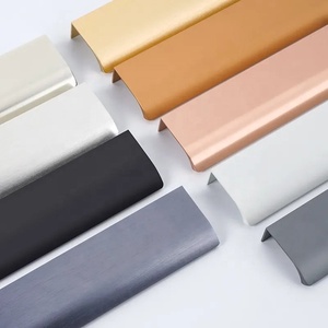 拉手和旋钮MLP41金属手指铝型材黑金刷颜色柜门拉边拉环拉环 - Product Image 6