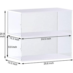 ตู้โชว์อะคริลิค 2 ชั้นสำหรับรถเลโก้และรถไดแคสต์ขนาด 1/8 - ตู้โชว์กันฝุ่นพร้อมประตู - Product Image 2