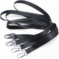 Lanière personnalisée en nylon tissé extra épais de qualité supérieure, avec logo sublimé, durable, lavable, avec un crochet en métal noir robuste