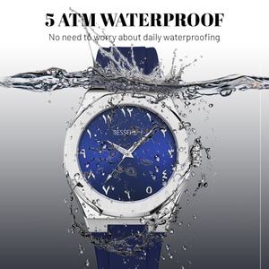 Reloj de Pulsera BESSERON para Hombre, de Lujo, Minimalista, de Acero Inoxidable, Resistente al Agua 5BAR, Cronógrafo Luminoso, Deportivo, de Cuarzo Miyota - Product Image 4