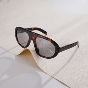 Bulk Wholesale 2026 Trendy Oversized Acetate Sunglasses Custom Logo UV400 Protection Chunky Pilot <b>Eyewear</b> Manufacturer - Product Image 4