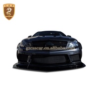 Pare-chocs de voiture LB Style Kit de carrosserie pour Mercedes Benz Classe C W204 C63 Jupes latérales en fibre de verre Spoiler Diffuseur arrière