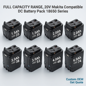 Batterie d'outil électrique Li-ion OEM 20V 1.5Ah pour perceuse sans fil <span class=keywords><strong>Makita</strong></span> BL1815 BL1830, remplacement de batterie 18650 5S - Product Image 2