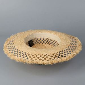 Nouveau Chapeau Canotier Rétro Français 2025 à Large Bord, Chapeau de Soleil en Paille Creux de Luxe pour Femme - Product Image 4