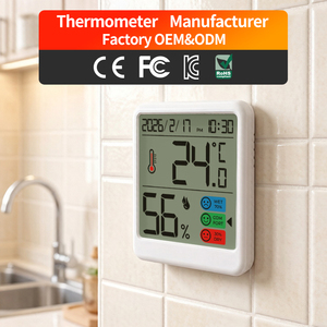공급업체 디지털 실내 온습도계 가정용 자석 부착 대형 화면 디스플레이 온도 습도 모니터 - Product Image 1