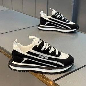Chaussures de sport décontractées pour hommes, style européen, respirantes en maille, antidérapantes, durables, à semelle épaisse, bout pointu, à lacets - Product Image 4