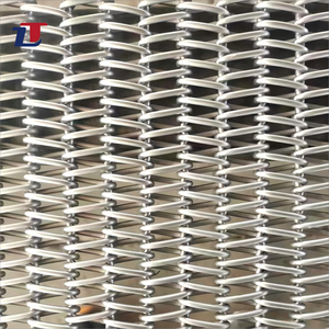 Lazer kesim makinesi için 2m geniş 304 paslanmaz çelik spiral zincir bağlantı metal tel örgülü konveyör
