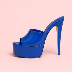 <span class=keywords><strong>Sandali</strong></span> Romani alla Moda con Plateau, <span class=keywords><strong>Tacco</strong></span> a Spillo in <span class=keywords><strong>Pelle</strong></span>, Super Tacchi Alti per Tutte le Stagioni - Product Image 4