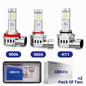 슈퍼 브라이트 LED 헤드라이트 전구 H11 9005 9006 60W 9000LM 6000K 화이트 자동차 LED 라이트 팩 2개 - Product Image 1