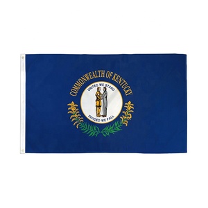Vente chaude USA Kentucky State Drapeau Bannière 90*150CM avec mât PVC Expédition Rapide Affichage Accessoires - Product Image 1