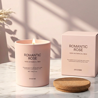 Bougies en cire de soja écologiques en gros avec senteurs personnalisées, très parfumées, faites à la main avec couvercles en bambou pour la décoration de la maison et des fêtes