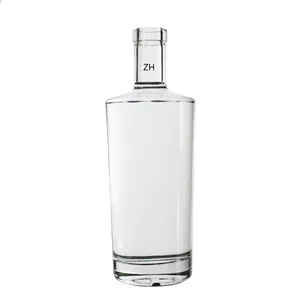 luxury empty 250ml hot sale 500ml vodka 700ml 750ml glass liquor spirit drinks olive oil bottles with private label