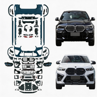Kit de Conversión de Carrocería con Faros Delanteros, Parachoques, Pasos de Rueda y Faldones Laterales para BMW X6 G06 2020-2023, Actualización al Estilo LCI X6M