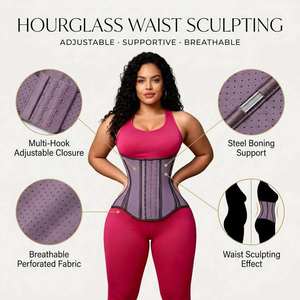 Langqin Breathable Sports Waist Protection Corset Woman's Fitness Latex Body-Shaping Belt Tight Abdominal Corset for Workout - Product Image 3