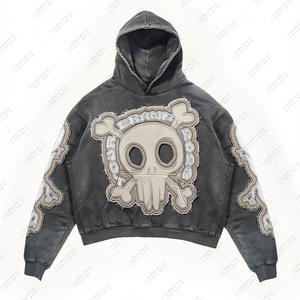 Hiver Casual Men Unisex Street Wear Zip-Up High Quality Custom Hip Hop Graphic Print Sturdy Waterproof Windproof Hoodie - Product Image 3