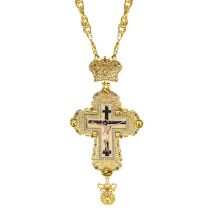 European American Hot-Selling Religious Zinc Alloy <b>Cross</b> Zircon Electroplated Bamboo <b>Chain</b> Necklace Collarbone Sporty Unisex - Product Image 5