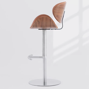 Sillas de Bar Modernas para Hotel, Restaurante, Cocina, Altura Ajustable, Acero Inoxidable, Cuero, Giratorias, Estables, para Bar en Casa - Product Image 4