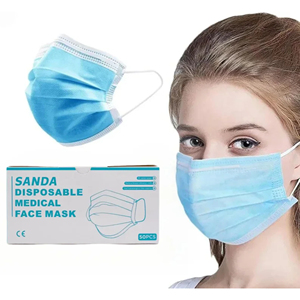 Khẩu trang y tế dùng một lần 3 lớp, đóng gói riêng lẻ, có dây đeo tai đàn hồi, đạt chứng nhận CE - Product Image 1