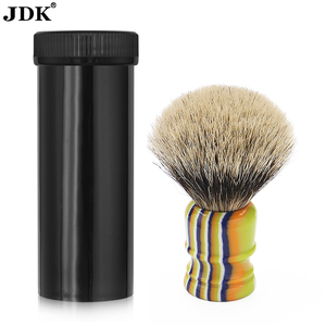 JDK 1 Pz Private Label Cina Spazzola <span class=keywords><strong>da</strong></span> Barbiere <span class=keywords><strong>da</strong></span> Barbiere Vegano all'ingrosso Resina badger Spazzola <span class=keywords><strong>da</strong></span> Rasatura Capelli - Product Image 3