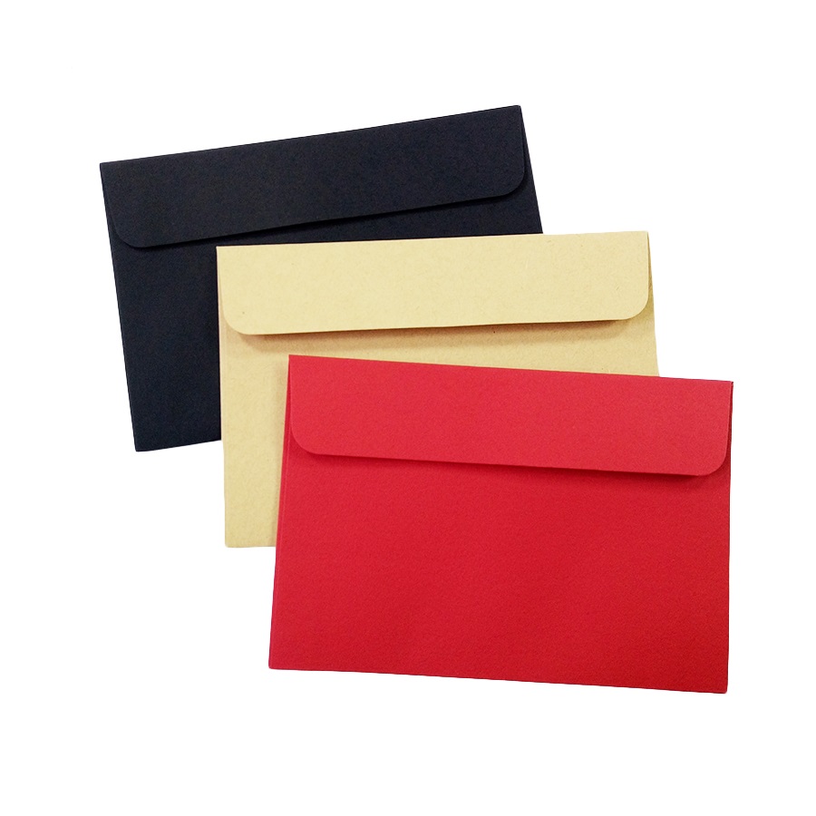 Rode Kraft Zwart Papier Envelop Leuke Enveloppen Vintage Europese Stijl Voor Kaart Scrapbooking Gift Papieren Envelop