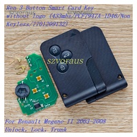 Clé à distance de carte à puce Megane Scenic Clio parfaite de haute qualité puce 433MHz PCF7947