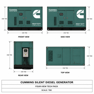 Générateur diesel super silencieux Cummins de haute qualité 30/50/80/100 kw avec un grand réservoir de carburant pour les chantiers de construction et l'utilisation industrielle - Product Image 1