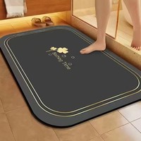 Tapis de sol en boue de diatomées, antidérapant, absorbant, séchage rapide, moderne, simple, pour salle de bain, tapis de porte, accessoires de décoration intérieure