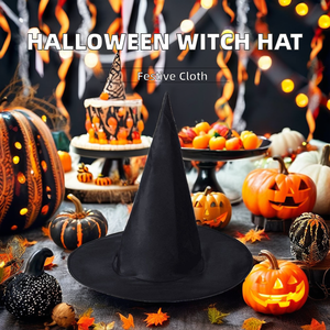 Vente chaude <span class=keywords><strong>Halloween</strong></span> Noir Oxford Tissu Sorcière Chapeau Pliable Partie Prop pour Enfants et Adultes pour Bonbons <span class=keywords><strong>Maquillage</strong></span> - Product Image 6