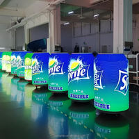 Botella de Agua Inteligente Personalizada P1.86 Gob con Pantalla LED Digital Refrigerada, Latas Publicitarias LED para Interiores y Exteriores con Pantalla