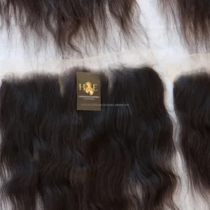 Dantel Frontal kapatma ile HD şeffaf dantel ön İnsan saç peruk kadınlar için ham hint tapınağı vücut dalga
