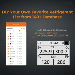 Pengukur Manifold Digital kontrol App pengukur AC otomatis A/C Service HVAC pengukur tekanan pendingin Cerdas pengukur suhu & pengukur uji vakum - Product Image 4