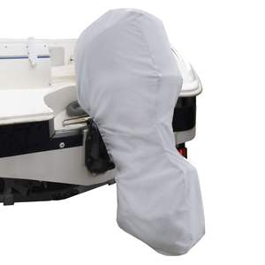 Housse de protection universelle pour moteur hors-bord de yacht, noir/gris, en polyester PVC durable, état d'occasion, modèle MA 075 - Product Image 1