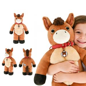 Peluche interactive sonore de 50 cm, mascotte de cheval du Nouvel An, personnalisable par le fabricant, certifiée CPC CE - Product Image 4