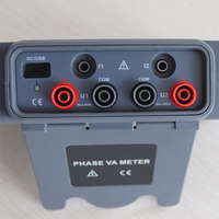 Medidor de Voltaje y Amperaje de Fase Dual con Pinza, Voltaje CA, Corriente, Fase, Frecuencia, 600V 20A, 360 Grados, Recargable, OEM