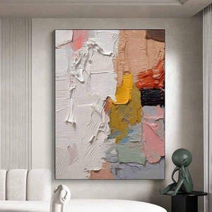 Dipinto Originale da <span class=keywords><strong>Giardino</strong></span> su Tela con Texture 3D, <span class=keywords><strong>Arte</strong></span> Murale Floreale Colorata, Dipinto a Olio per Soggiorno - Product Image 2