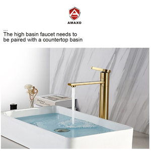 Grifo de Lavabo de Latón con Sensor Sin Contacto, Rotación de 360 Grados, Válvula de Cerámica, Acabado Dorado Cepillado, Grifo con Medidor de Agua para Gimnasio - Product Image 5