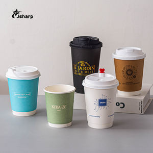 Custom Disposable Recyclable <strong>Paper</strong> Hot Double Wall <strong>Paper</strong> <strong>Coffee</strong> <strong>Cup</strong> with Lid and Sleeve - Product Image 3